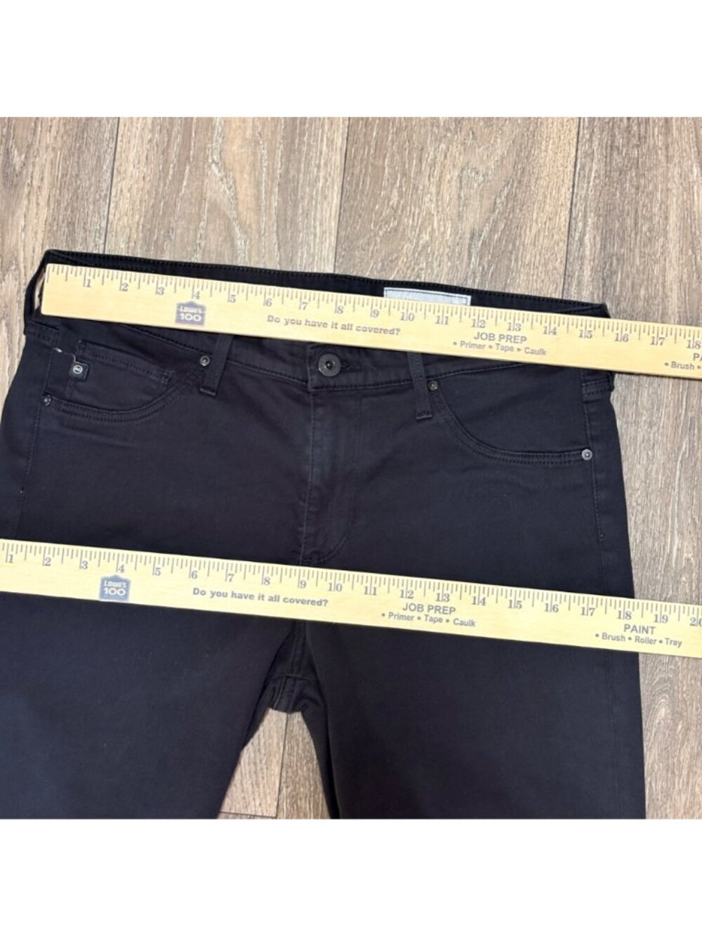The Abbey Ankle Mid-Rise Super Skinny Black Jeans Anthropologie Size 31R Stretch - Picture 5 of 10